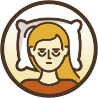 Difficulty Sleeping Illustration of poor sleep